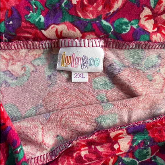 Lularoe Woman’s Size 2X (22) Pink Floral Long Maxi Skirt - Picture 2 of 6